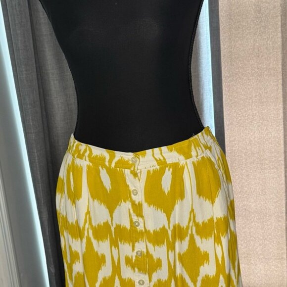 Mustard and Cream Midi Skirt - Picture 1 of 1